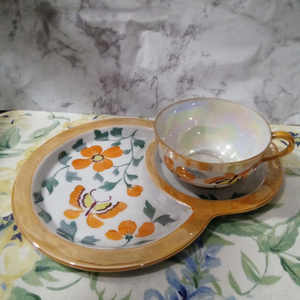 Vintage Rare Find Noritake Selby 5401 Coffee/Tea Breakfast Snack Tray Plate Set
